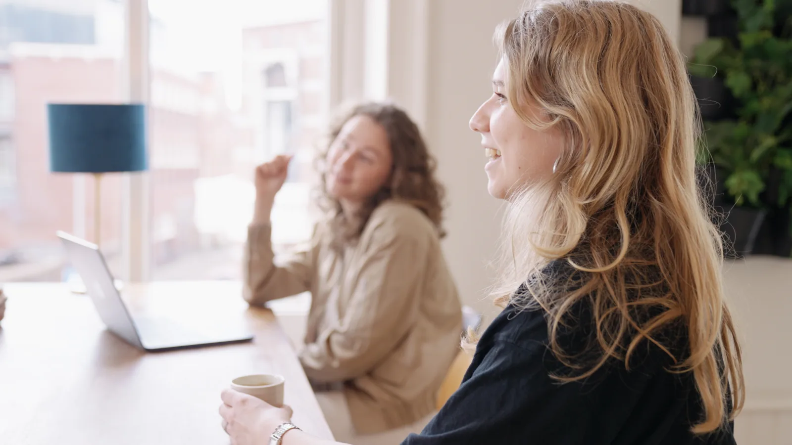 Lotte and Aniek of Art of Advertising at work in our office in Groningen