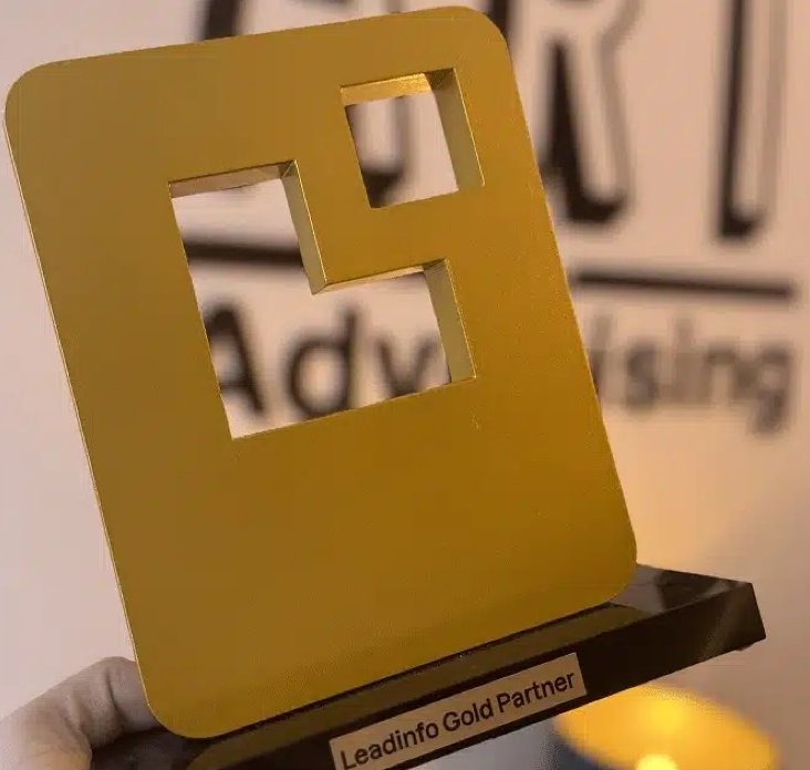 Art of Advertising's Leadinfo Gold Partner award