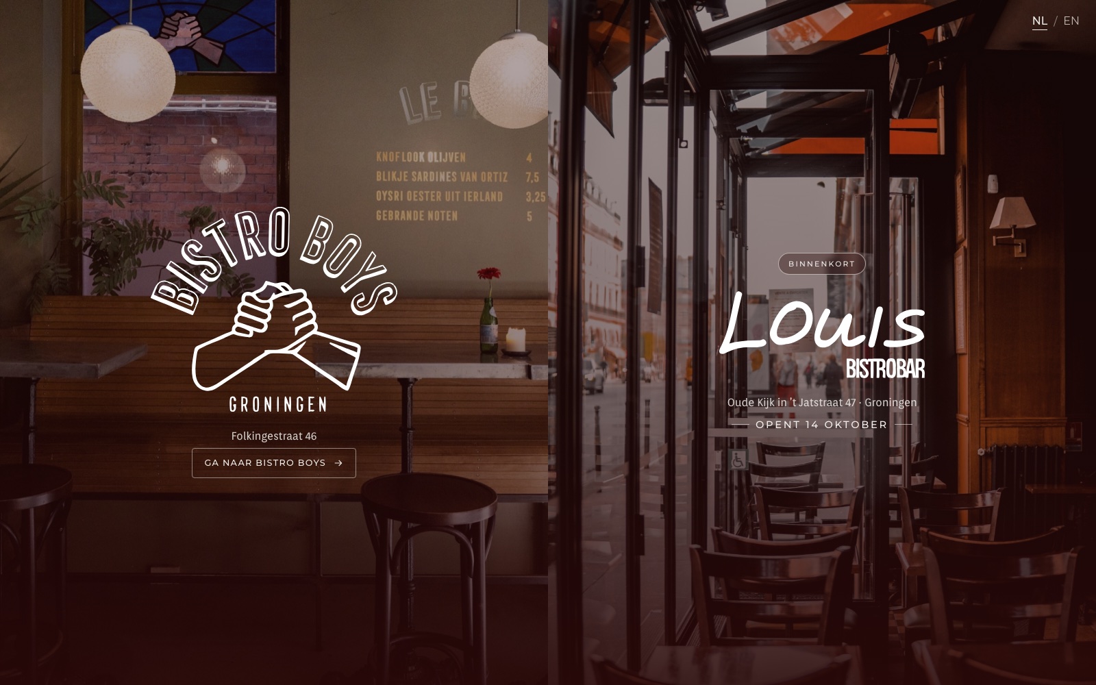 Website for Bistro Bar Louis