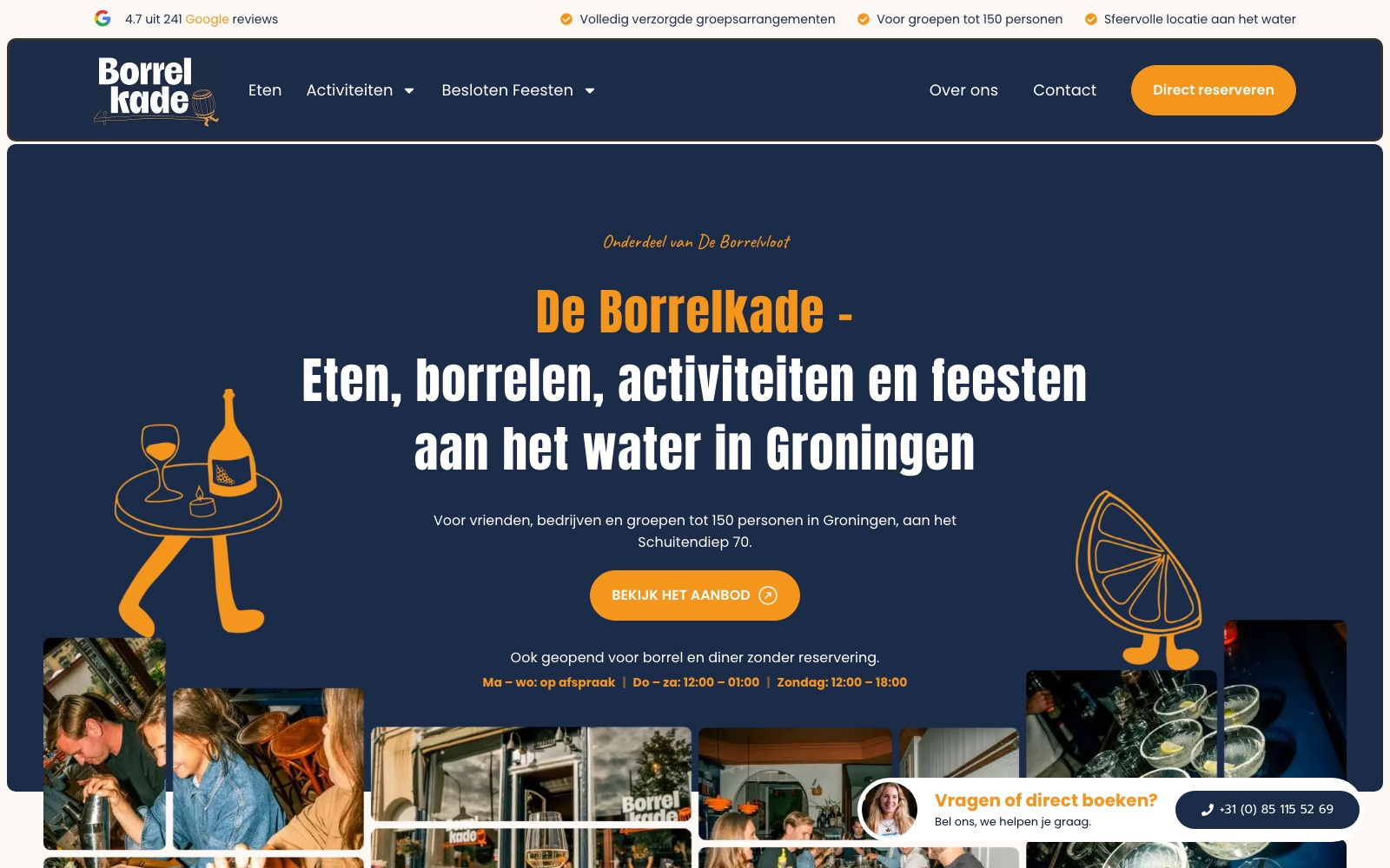Website for De Borrelkade