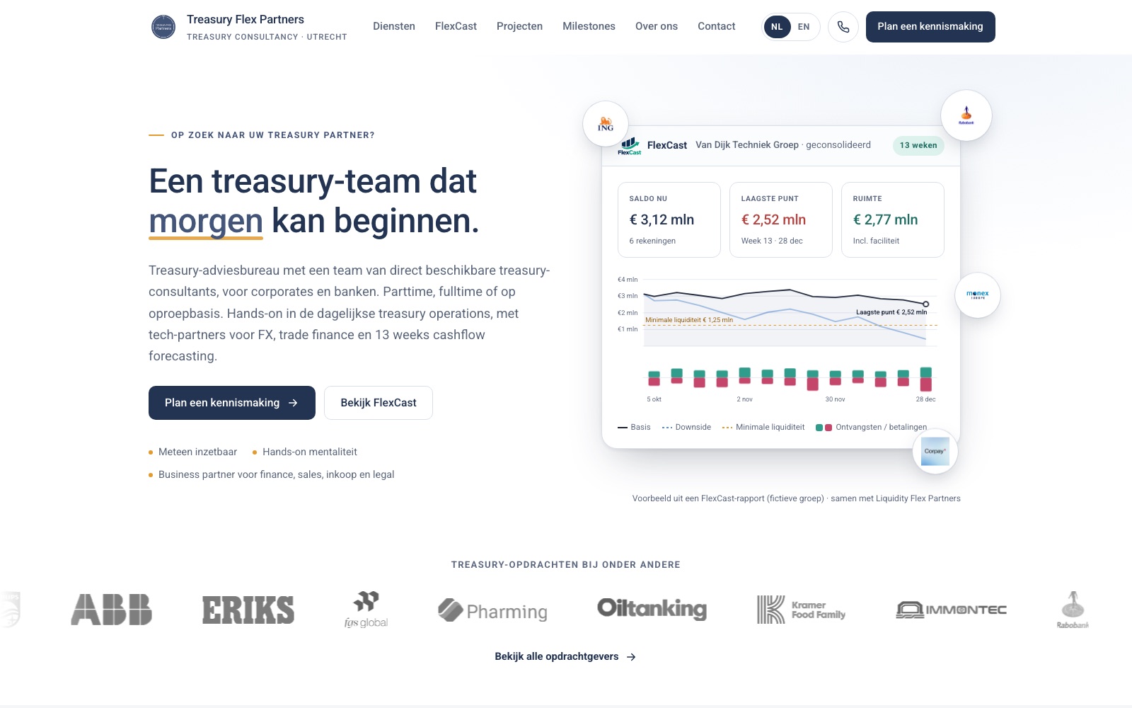 Website for Treasury Flex Partners